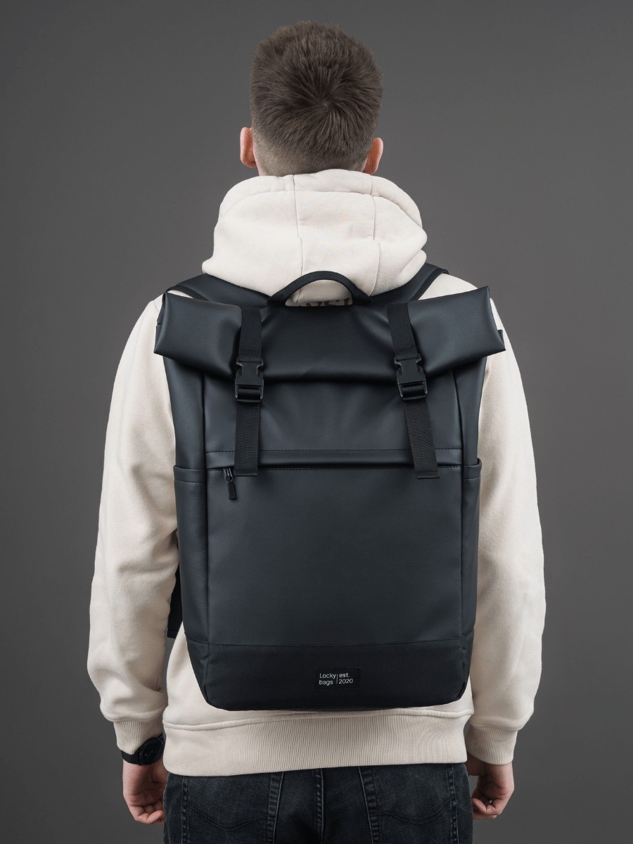 Рюкзак Space экокожа черный