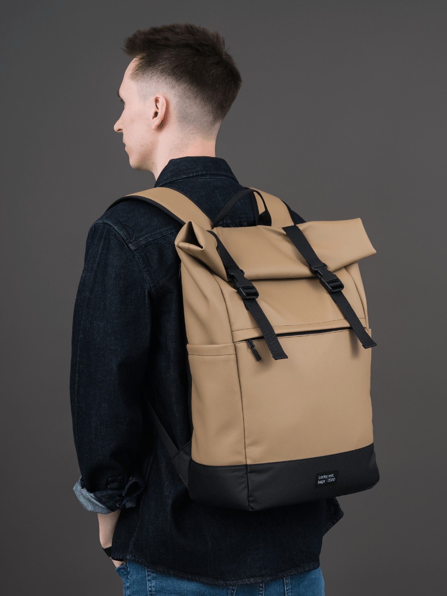 Рюкзак Space экокожа коричневый