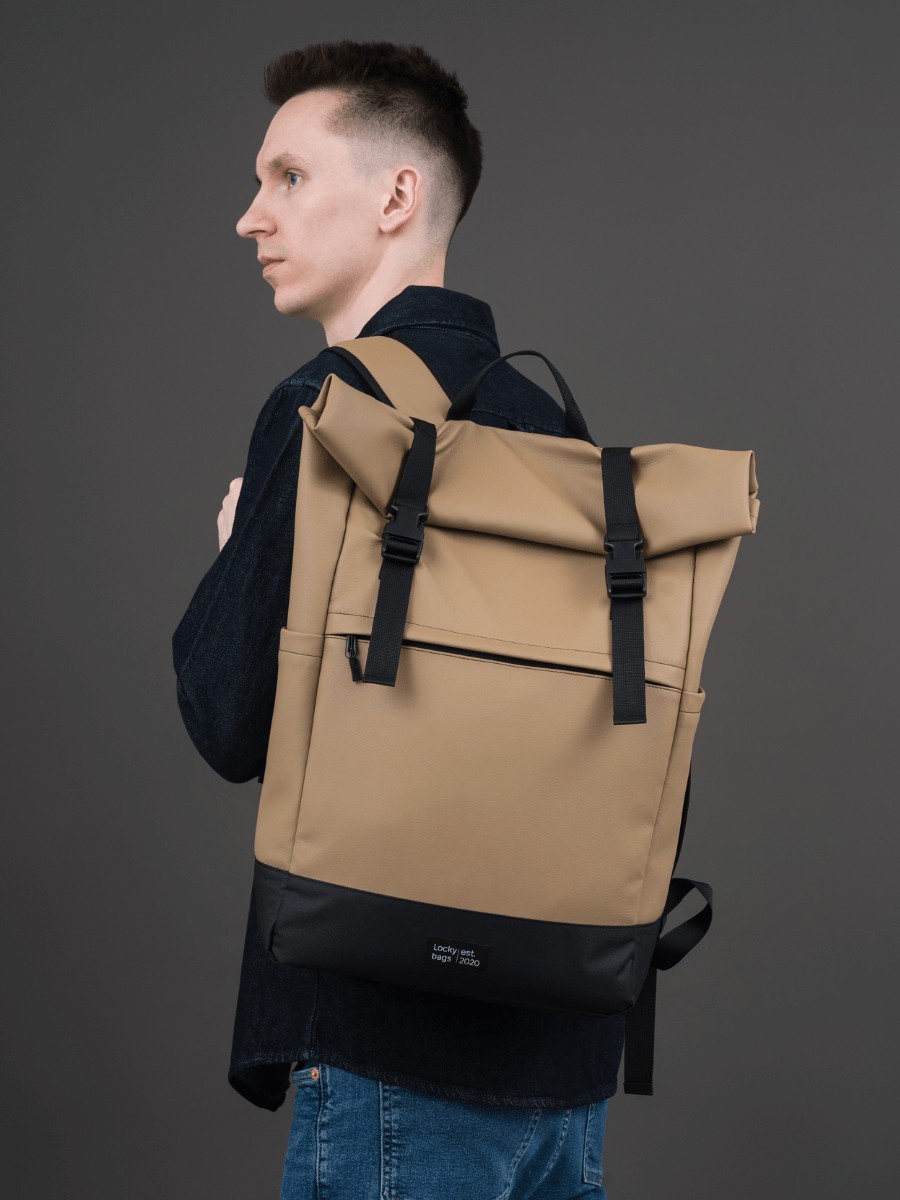 Рюкзак Space экокожа коричневый