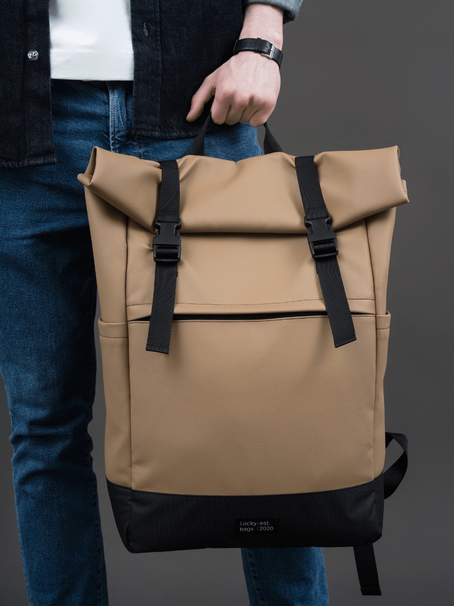 Рюкзак Space экокожа коричневый